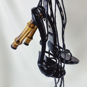 GUCCI x TOM FORD VINTAGE BAMBOO HEEL SANDAL SIZE EU 37.5 PRELOVED